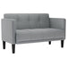 Canapea loveseat, gri deschis, 111 cm, textil - WALTI WALTI