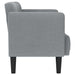 Canapea loveseat, gri deschis, 111 cm, textil - WALTI WALTI