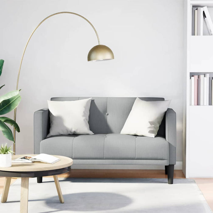 Canapea loveseat, gri deschis, 111 cm, textil - WALTI WALTI