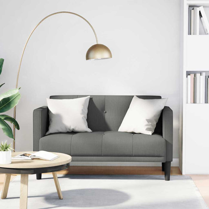 Canapea loveseat, gri închis, 111 cm, textil - WALTI WALTI