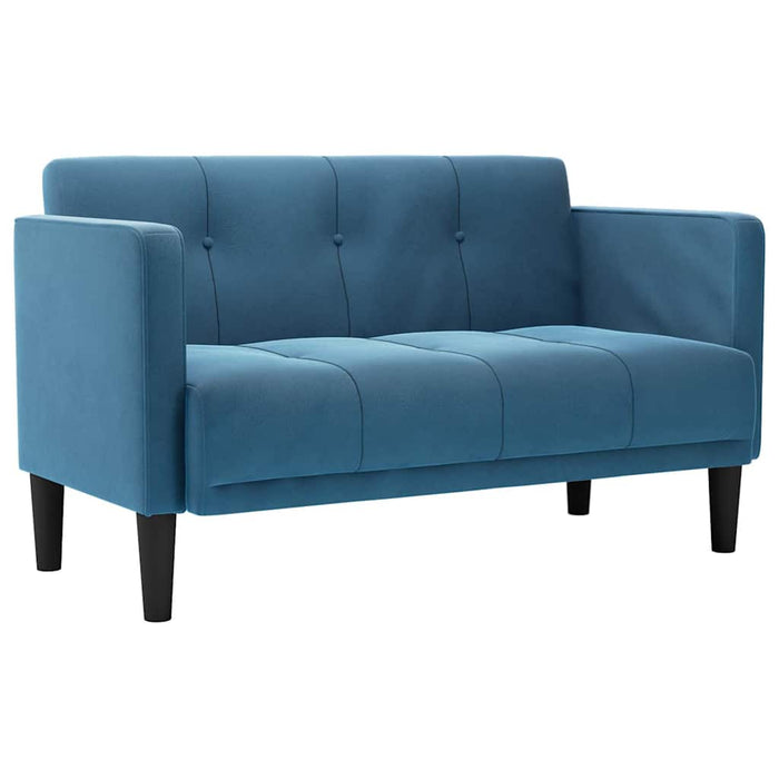 Canapea loveseat, albastru, 111 cm, catifea - WALTI WALTI