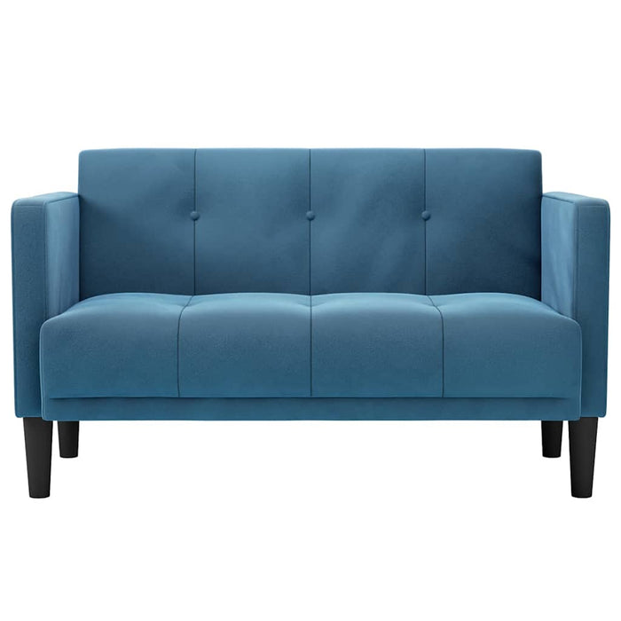 Canapea loveseat, albastru, 111 cm, catifea - WALTI WALTI