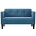 Canapea loveseat, albastru, 111 cm, catifea - WALTI WALTI