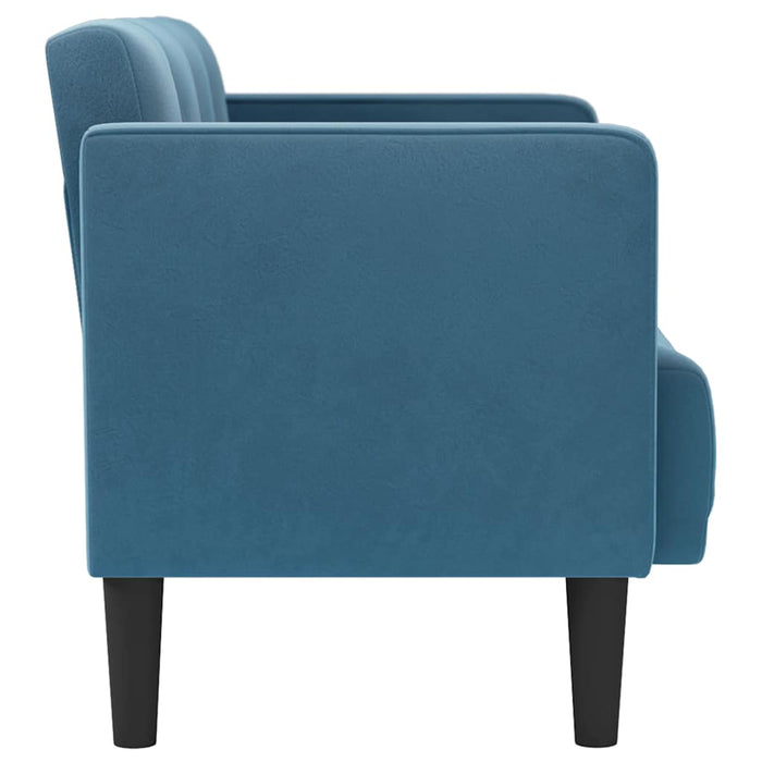 Canapea loveseat, albastru, 111 cm, catifea - WALTI WALTI