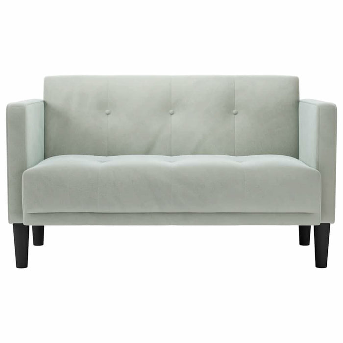 Canapea loveseat, gri deschis, 111 cm, catifea - WALTI WALTI