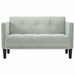 Canapea loveseat, gri deschis, 111 cm, catifea - WALTI WALTI