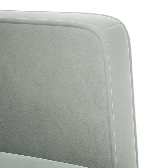 Canapea loveseat, gri deschis, 111 cm, catifea - WALTI WALTI