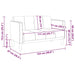 Canapea loveseat, gri deschis, 111 cm, catifea - WALTI WALTI