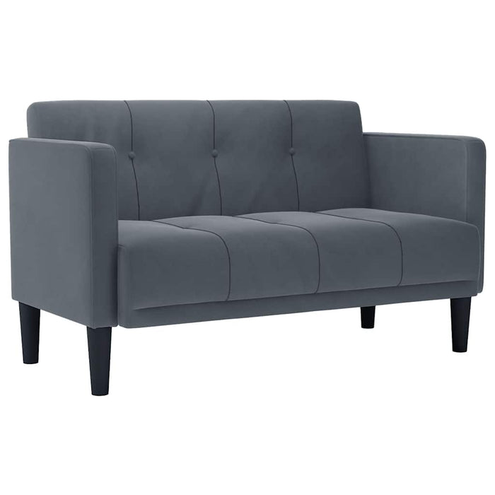 Canapea loveseat, gri închis, 111 cm, catifea - WALTI WALTI