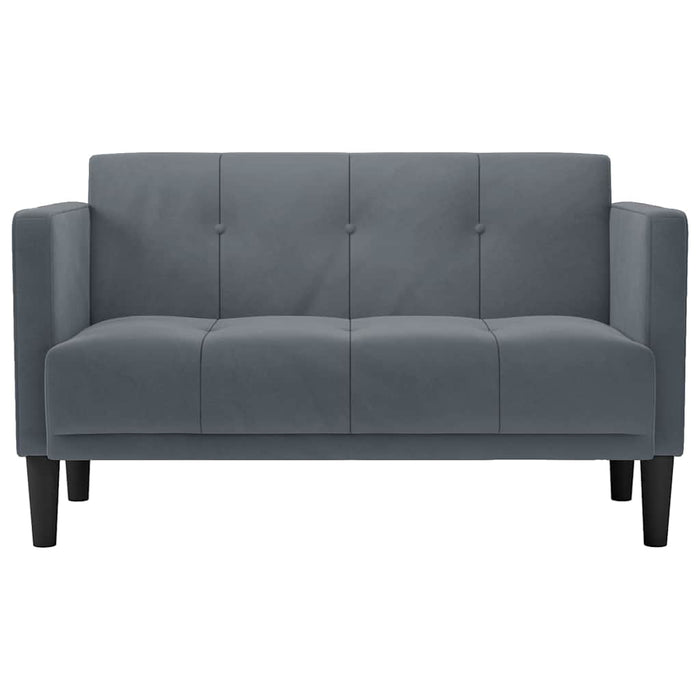 Canapea loveseat, gri închis, 111 cm, catifea - WALTI WALTI