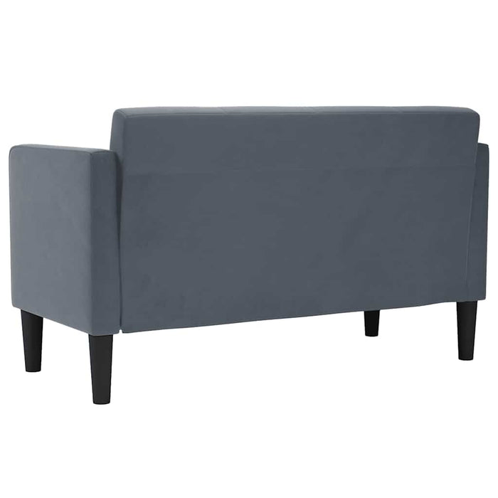Canapea loveseat, gri închis, 111 cm, catifea - WALTI WALTI