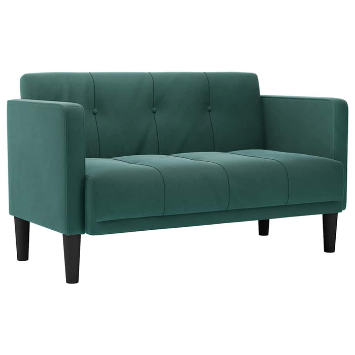 Canapea loveseat, verde închis, 111 cm, catifea - WALTI WALTI