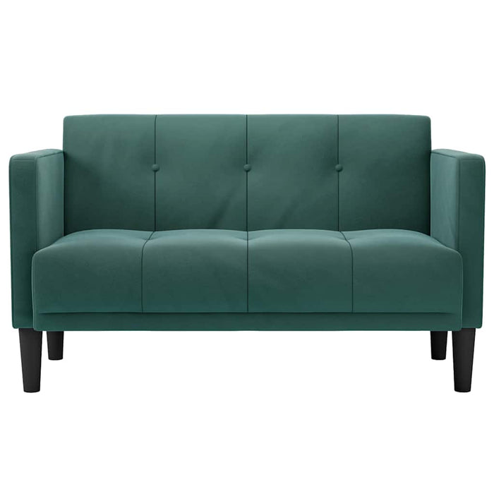 Canapea loveseat, verde închis, 111 cm, catifea - WALTI WALTI