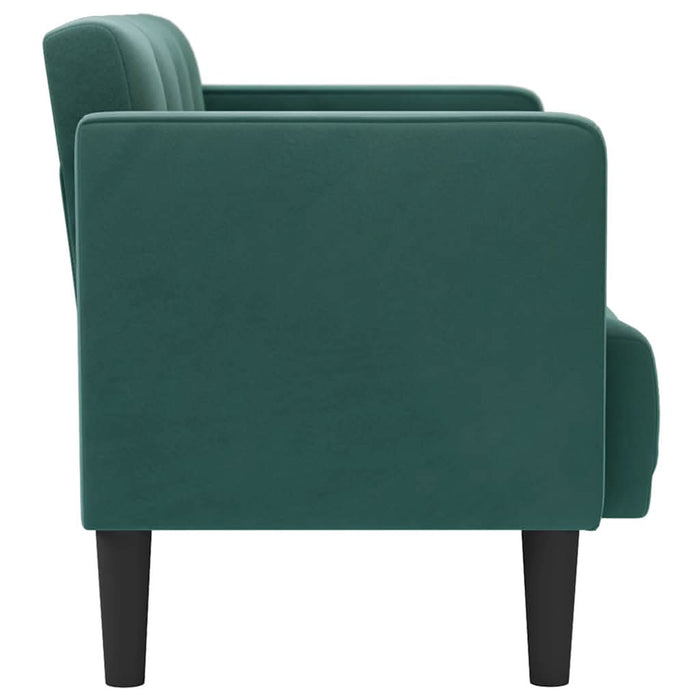 Canapea loveseat, verde închis, 111 cm, catifea - WALTI WALTI