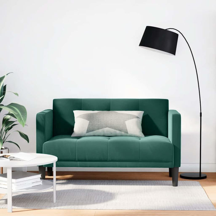 Canapea loveseat, verde închis, 111 cm, catifea - WALTI WALTI