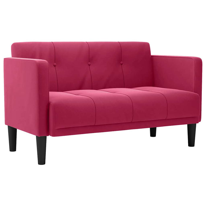 Canapea loveseat, vin roșu, 111 cm, catifea - WALTI WALTI