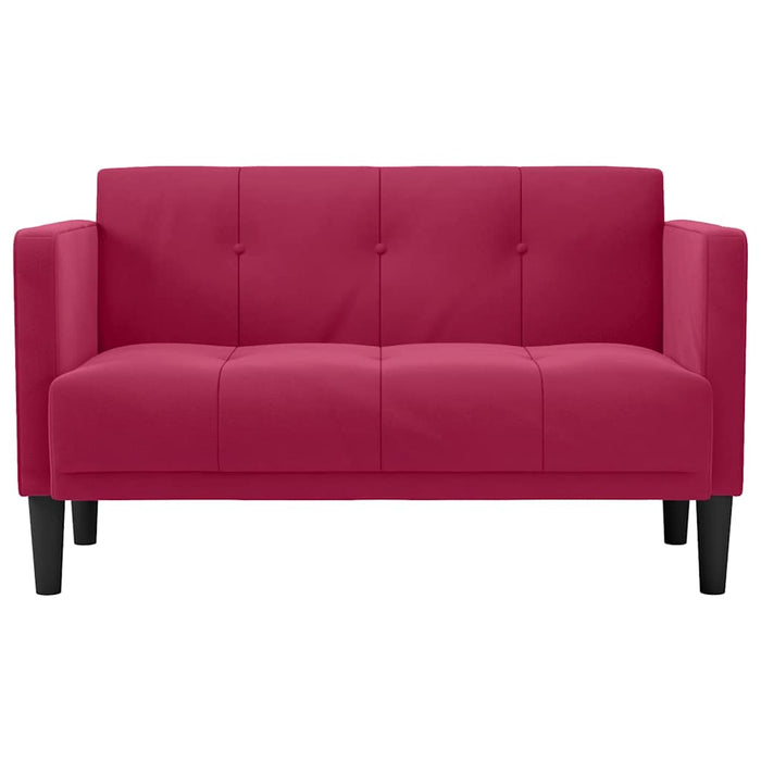 Canapea loveseat, vin roșu, 111 cm, catifea - WALTI WALTI