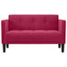 Canapea loveseat, vin roșu, 111 cm, catifea - WALTI WALTI