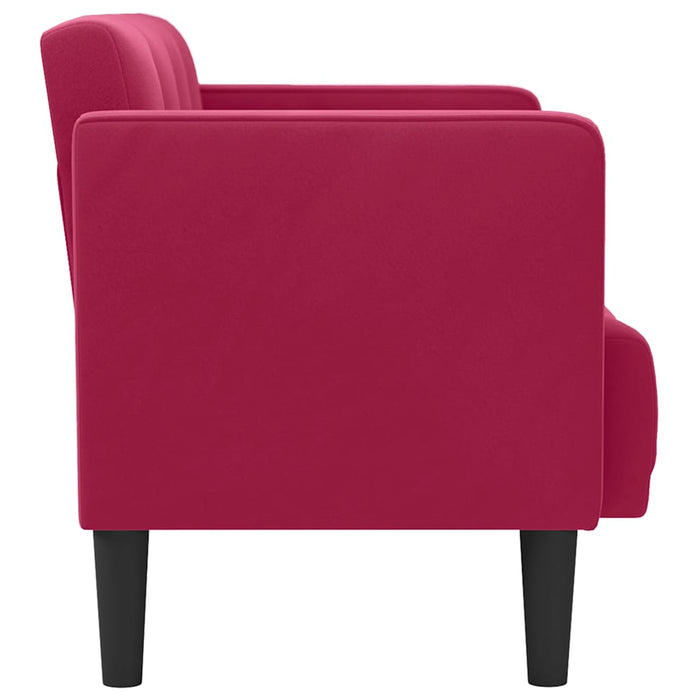 Canapea loveseat, vin roșu, 111 cm, catifea - WALTI WALTI
