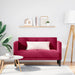 Canapea loveseat, vin roșu, 111 cm, catifea - WALTI WALTI