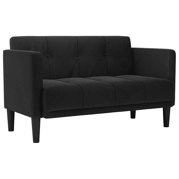 Canapea loveseat, negru, 111 cm, catifea - WALTI WALTI