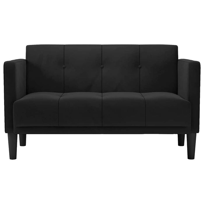 Canapea loveseat, negru, 111 cm, catifea - WALTI WALTI