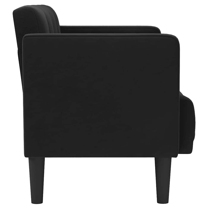 Canapea loveseat, negru, 111 cm, catifea - WALTI WALTI