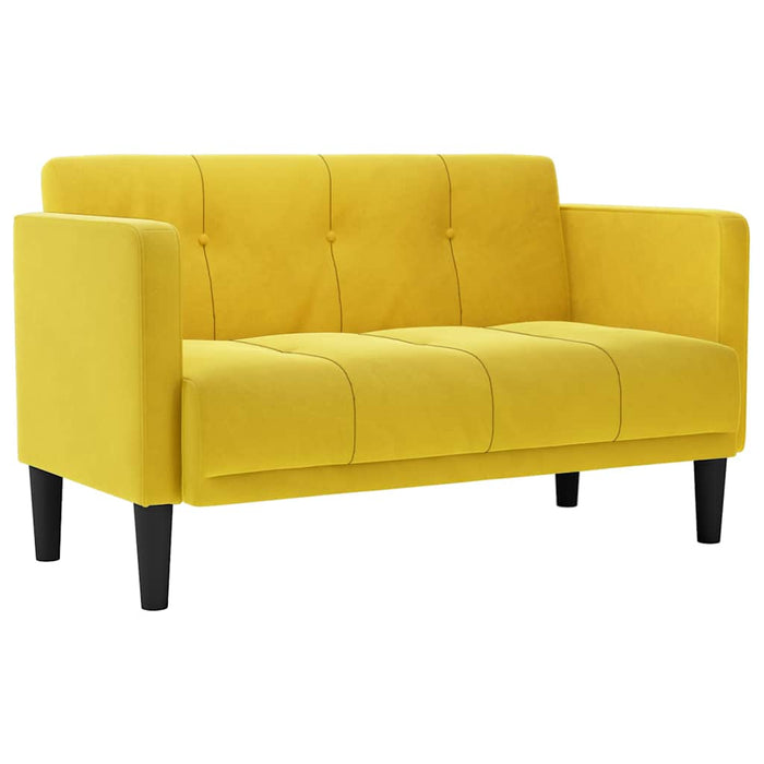 Canapea loveseat, galben, 111 cm, catifea - WALTI WALTI