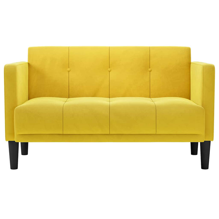 Canapea loveseat, galben, 111 cm, catifea - WALTI WALTI