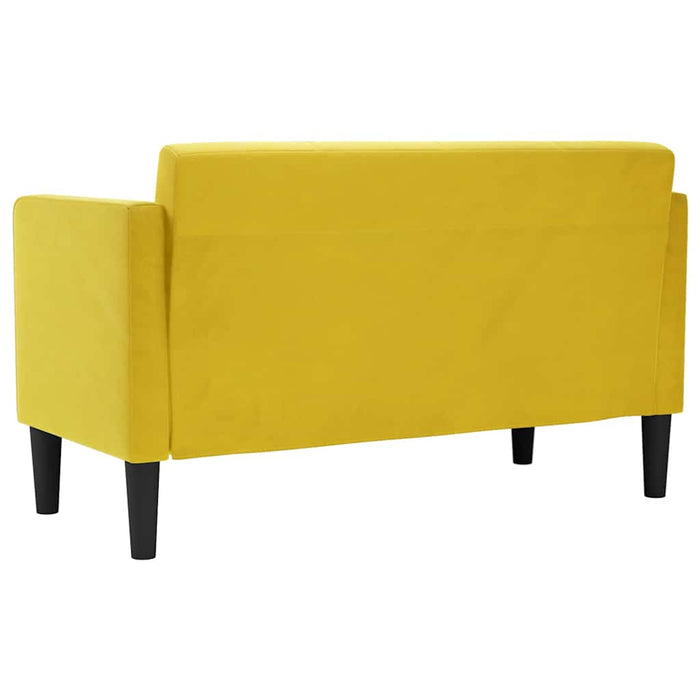 Canapea loveseat, galben, 111 cm, catifea - WALTI WALTI