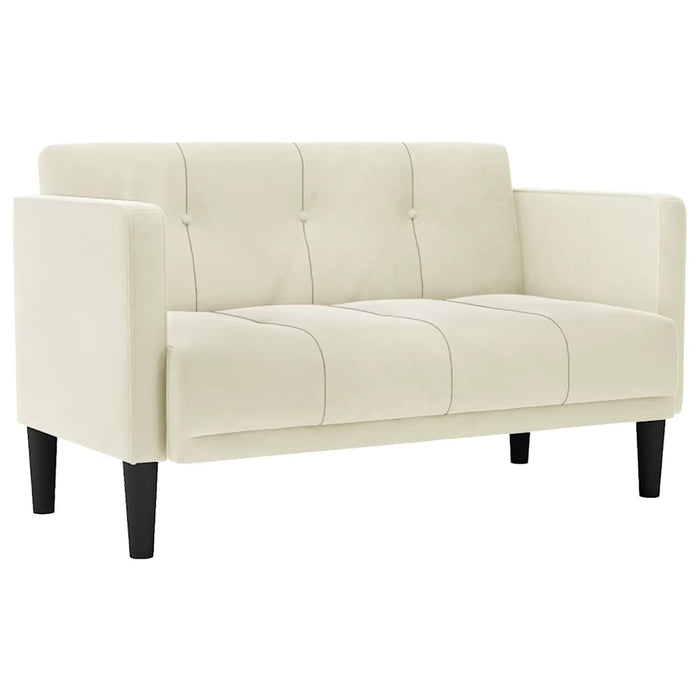 Canapea loveseat, crem, 111 cm, catifea - WALTI WALTI