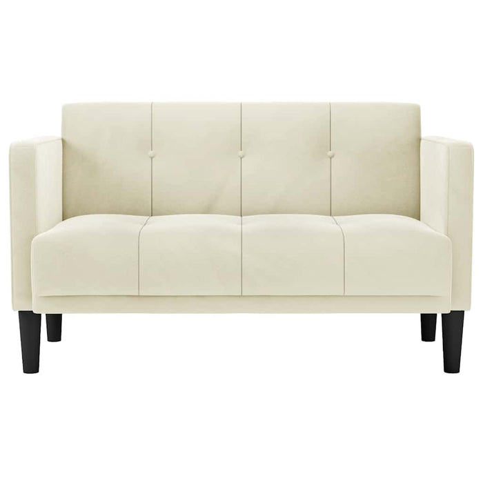 Canapea loveseat, crem, 111 cm, catifea - WALTI WALTI