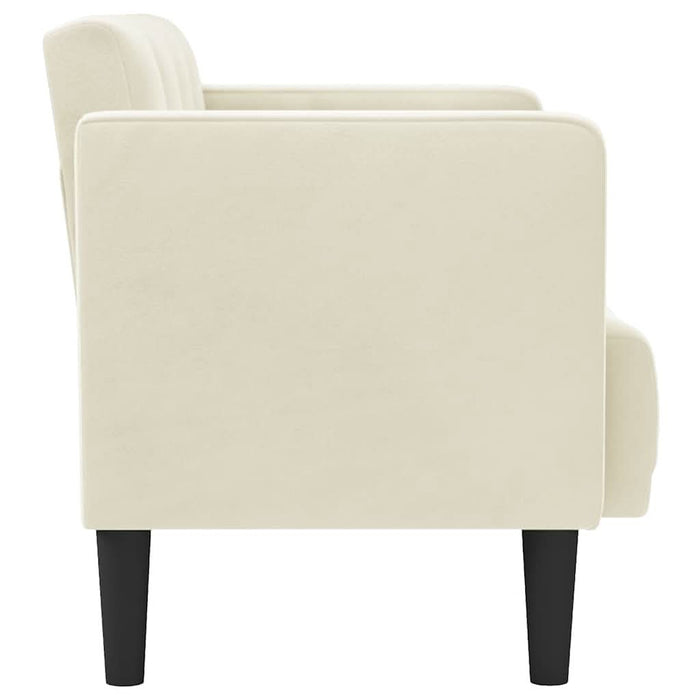 Canapea loveseat, crem, 111 cm, catifea - WALTI WALTI