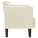 Canapea loveseat, crem, 111 cm, catifea - WALTI WALTI