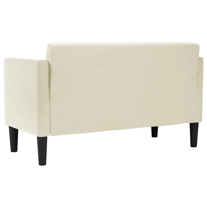Canapea loveseat, crem, 111 cm, catifea - WALTI WALTI
