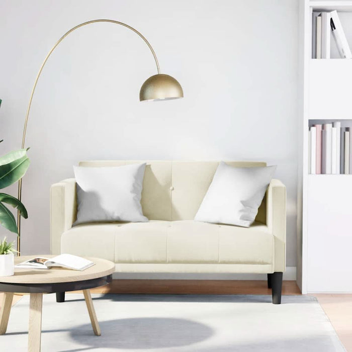 Canapea loveseat, crem, 111 cm, catifea - WALTI WALTI