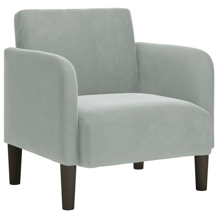 Canapea scaun cu cotiere Gri deschis 54 cm catifea - WALTI WALTI
