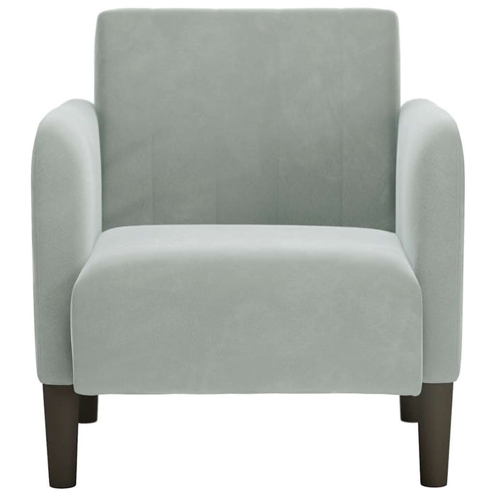 Canapea scaun cu cotiere Gri deschis 54 cm catifea - WALTI WALTI