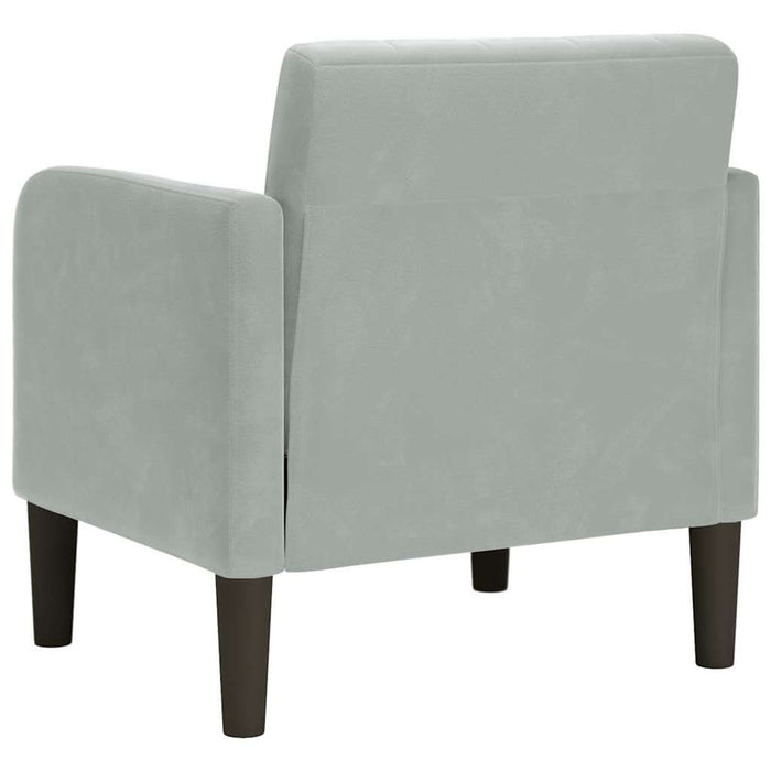 Canapea scaun cu cotiere Gri deschis 54 cm catifea - WALTI WALTI