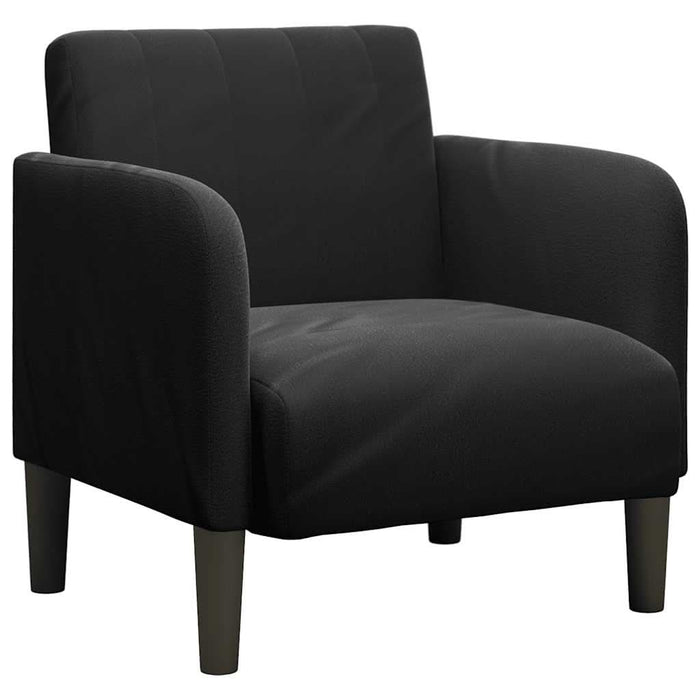 Canapea Scaun cu Cotiere Negru 54 cm Catifea - WALTI WALTI