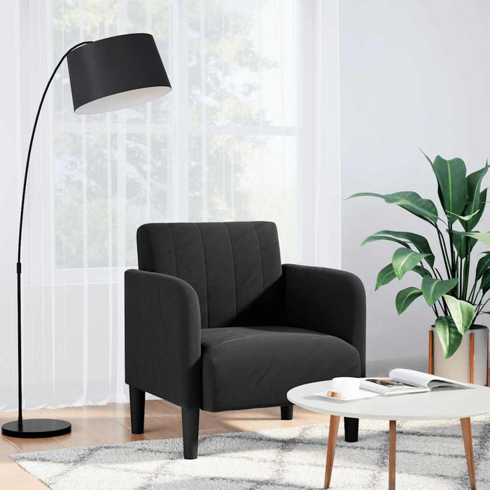 Canapea Scaun cu Cotiere Negru 54 cm Catifea - WALTI WALTI