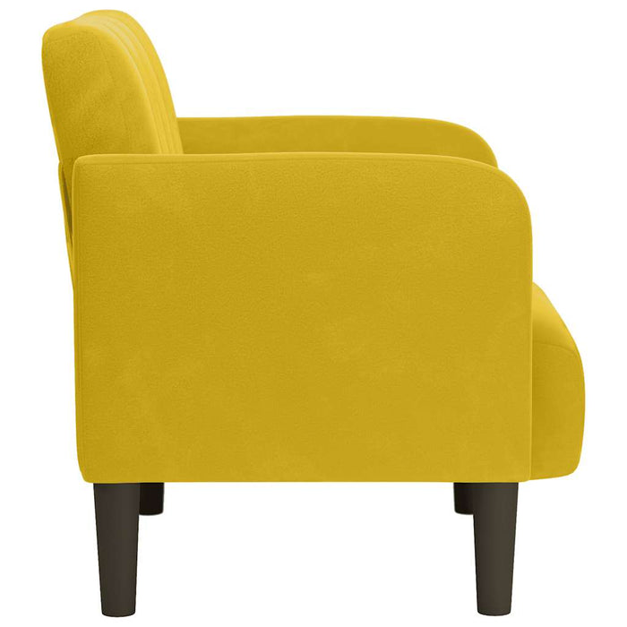Canapea Scaun cu Cotiere Catifea Galben 54 cm - WALTI WALTI