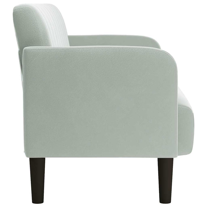 Canapea lovesea gri deschis 109 cm catifea - WALTI WALTI