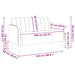 Canapea lovesea gri deschis 109 cm catifea - WALTI WALTI