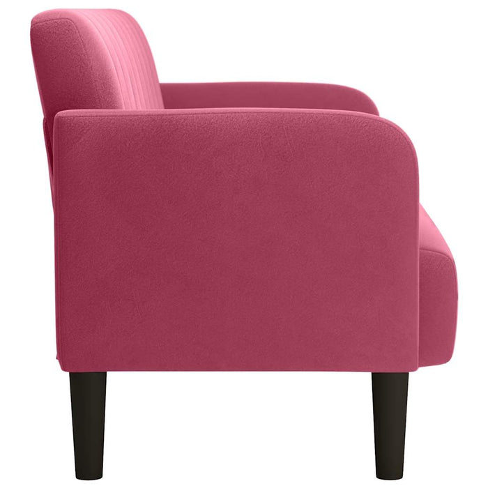 Canapea loveseat rosu vin 109 cm catifea - WALTI WALTI
