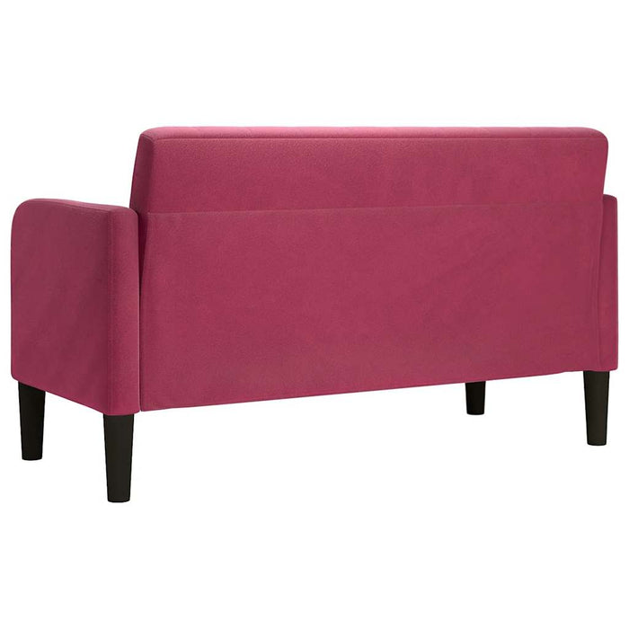 Canapea loveseat rosu vin 109 cm catifea - WALTI WALTI