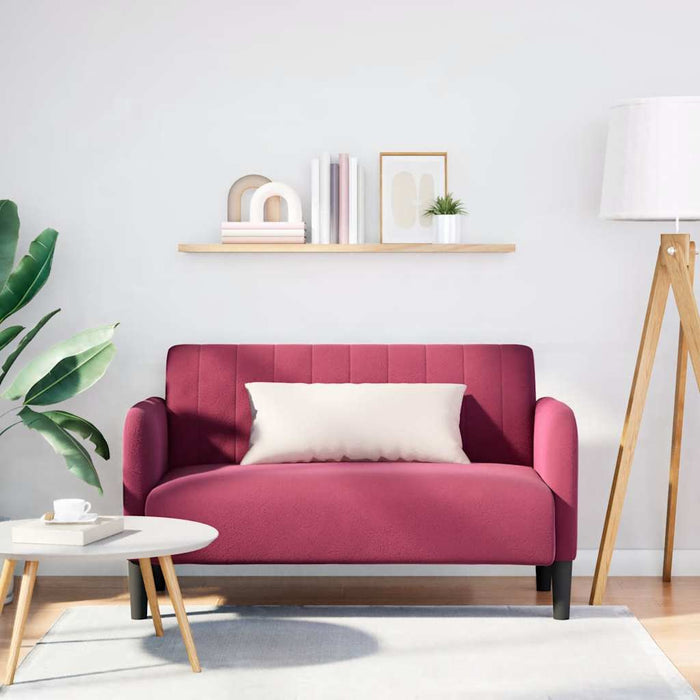 Canapea loveseat rosu vin 109 cm catifea - WALTI WALTI