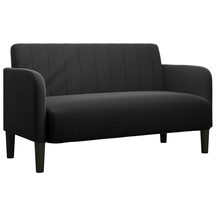 Canapea loveseat neagră 109 cm catifea - WALTI WALTI