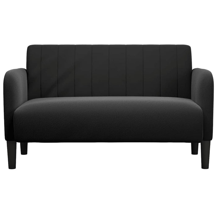 Canapea loveseat neagră 109 cm catifea - WALTI WALTI