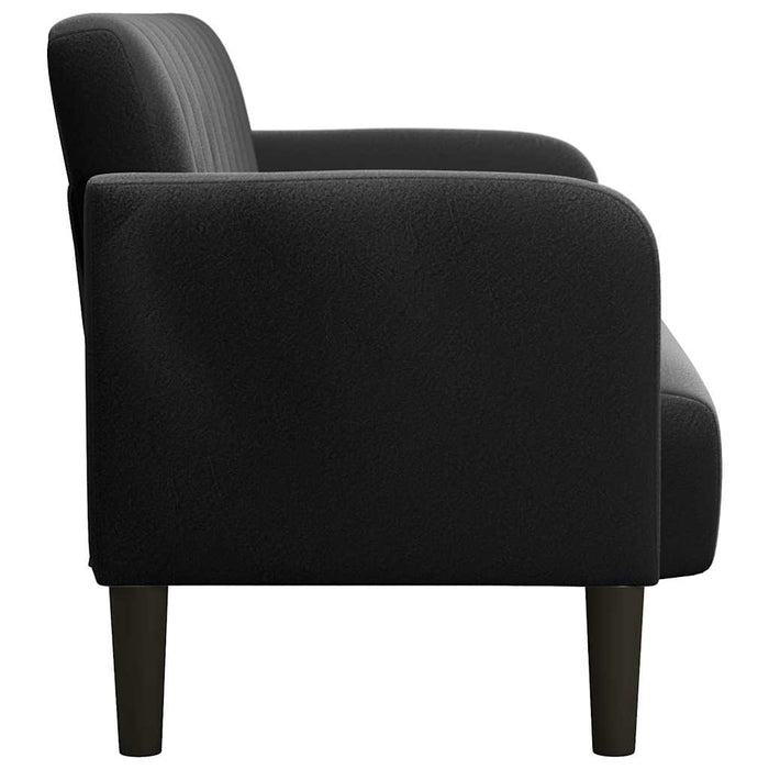 Canapea loveseat neagră 109 cm catifea - WALTI WALTI